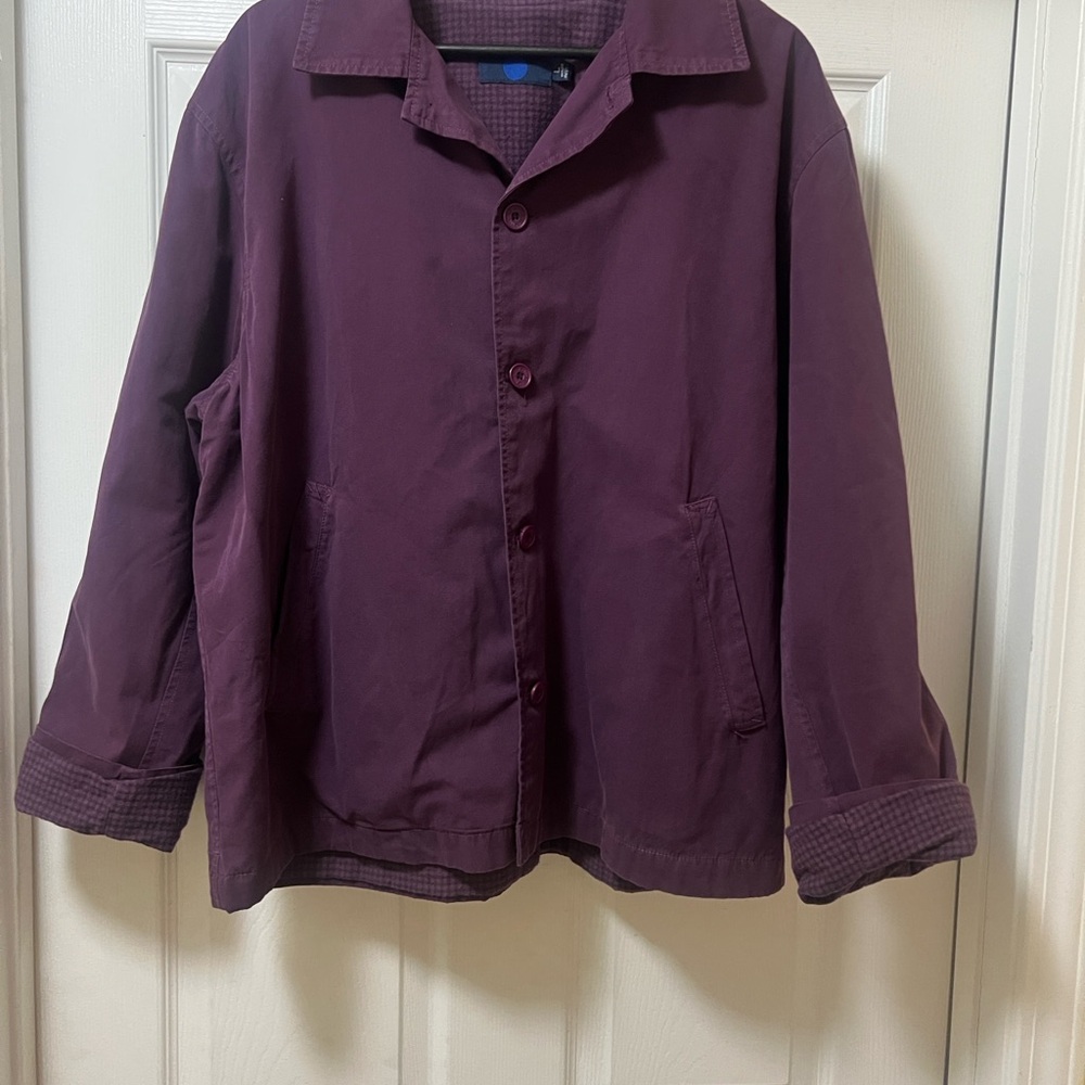 Men's Burgundy Purple Shirt Jacket